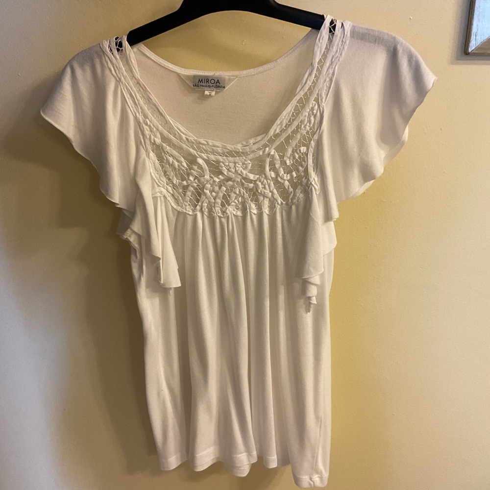 Lace and flowy blouse